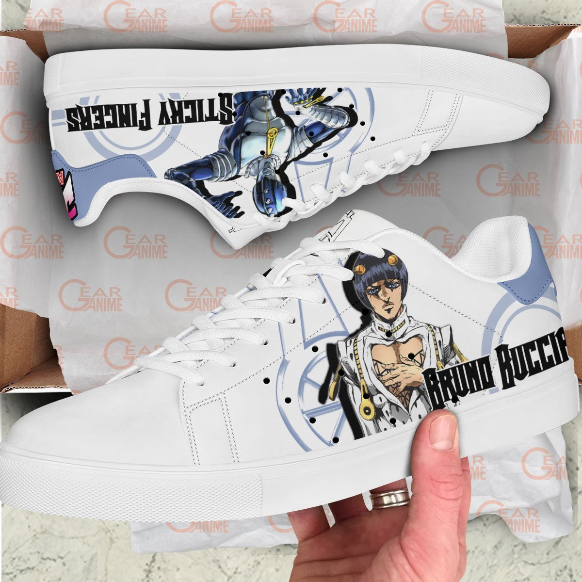 Bruno Bucciarati Skate Sneakers Custom Anime Jojo’s Bizarre Adventure Shoes