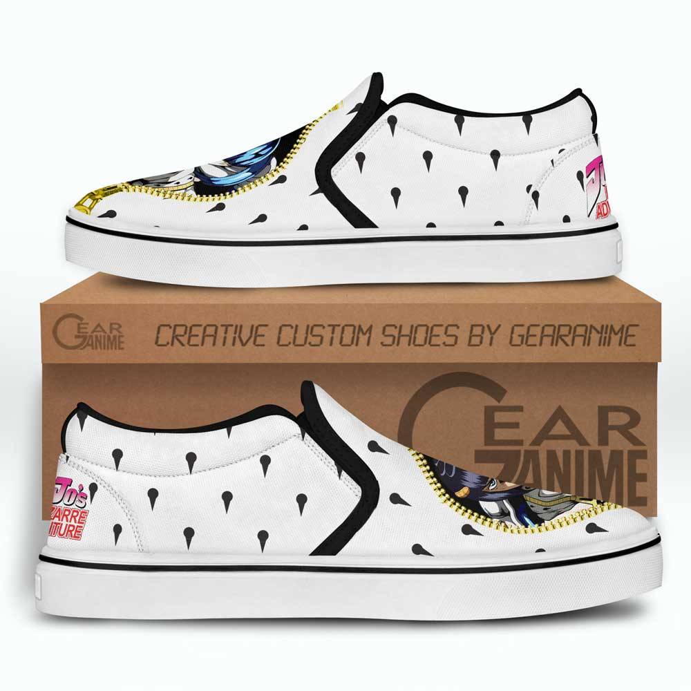 Bruno Bucciarati Slip On Shoes Custom Sticky Fingers JJBA Anime Sneakers