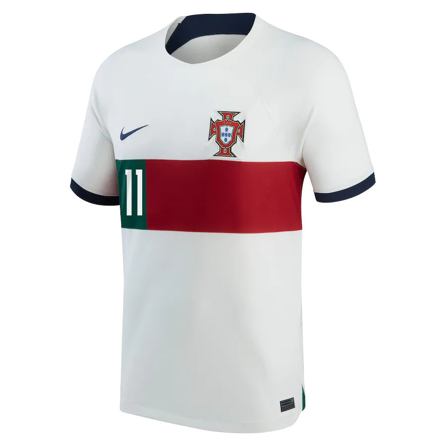 Bruno Fernandes 11 FIFA World Cup Qatar 2022 Patch Portugal National Team – Away  Soccer Jersey