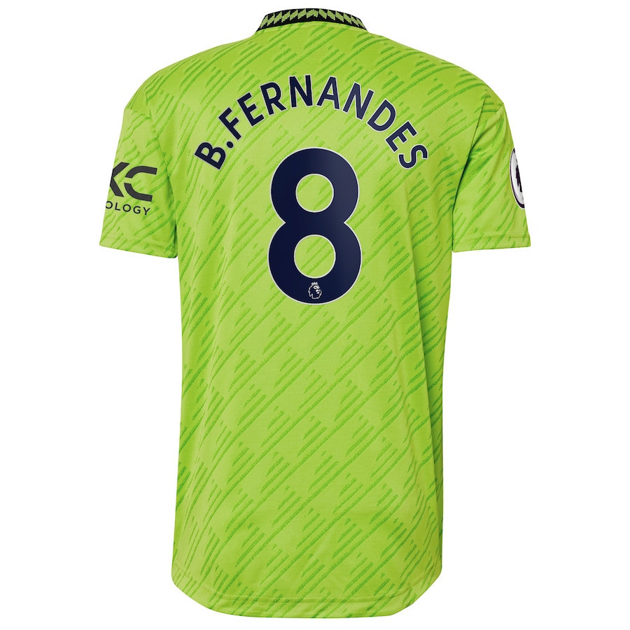 Bruno Fernandes 8 Manchester United 2022/23 Third Player Men Soccer Jersey – Neon Green