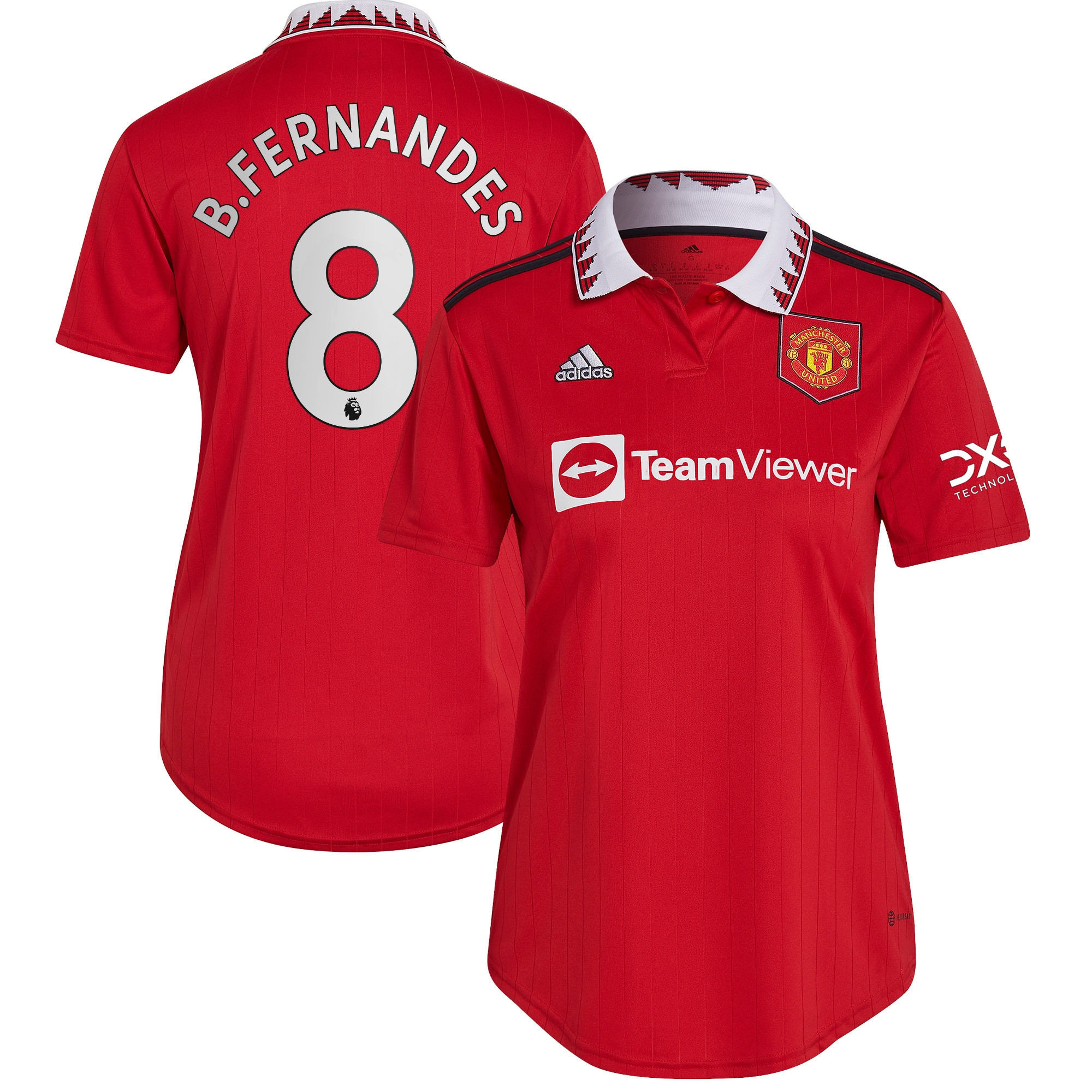 Bruno Fernandes 8 Manchester United Women 2022/23 Home Soccer Jersey – Red