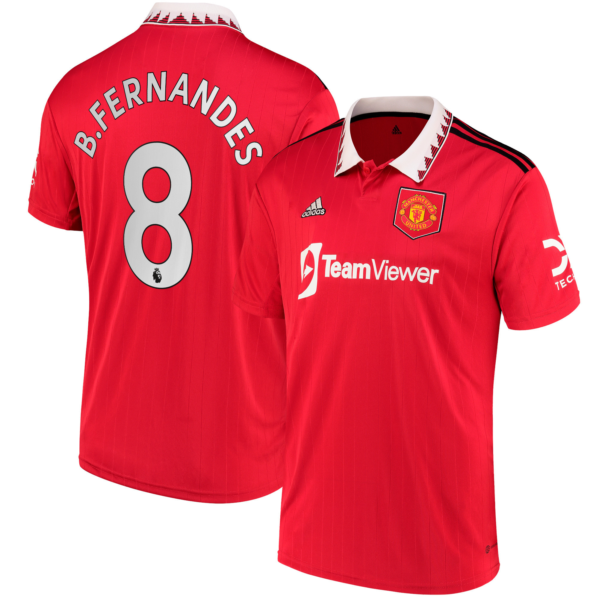 Bruno Fernandes 8 Manchester United  2022/23 Home Player Soccer Jersey – Red
