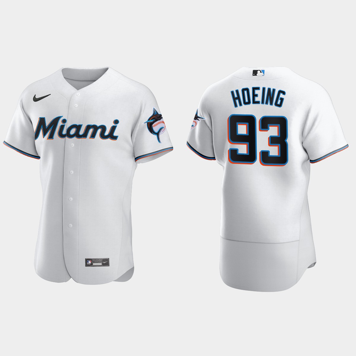 Bryan Hoeing Miami Marlins Home Jersey – White