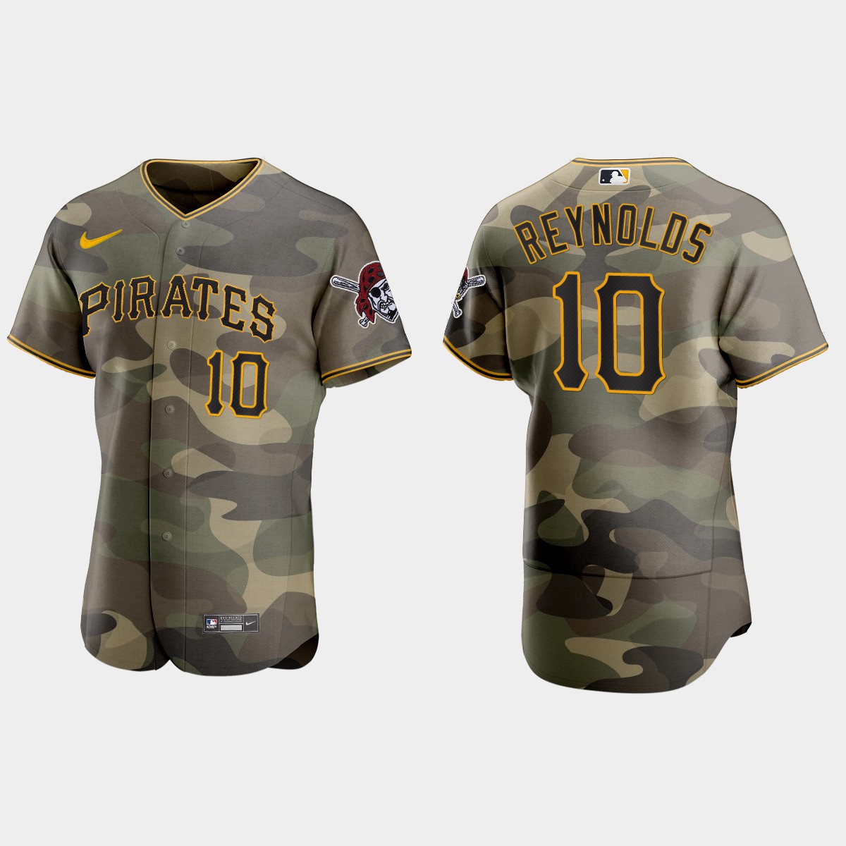 Bryan Reynolds Pittsburgh Pirates 2021 National Armed Forces Day Jersey – Camo