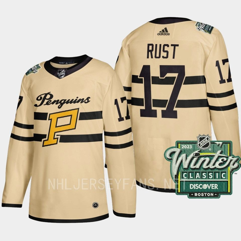 Bryan Rust 17 Pittsburgh Penguins 2023 Winter Classic Cream Stitched Jersey