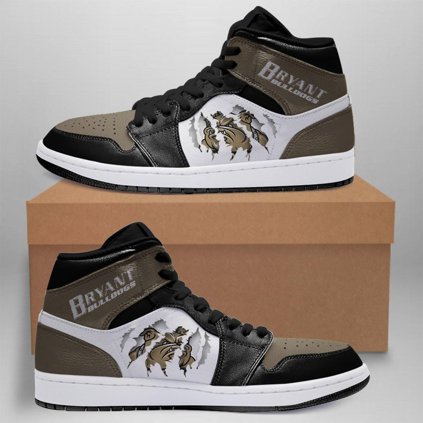 Bryant Bulldogs NCAA Team Sneakers Gift For Fans High Top Air Jordan Sneaker, Air Jordan Hightop