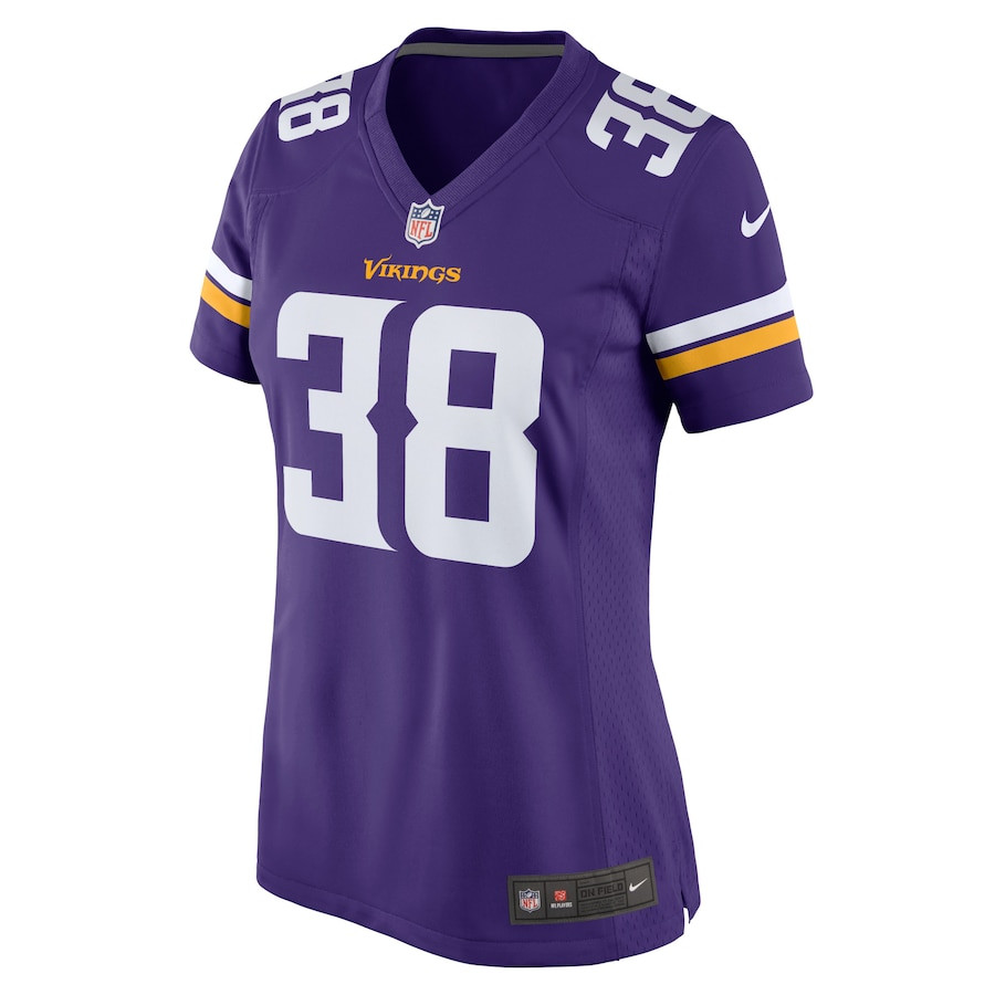 Bryant Koback 38 Minnesota Vikings Women’s Home Game Player Stitched Jersey – Purple
