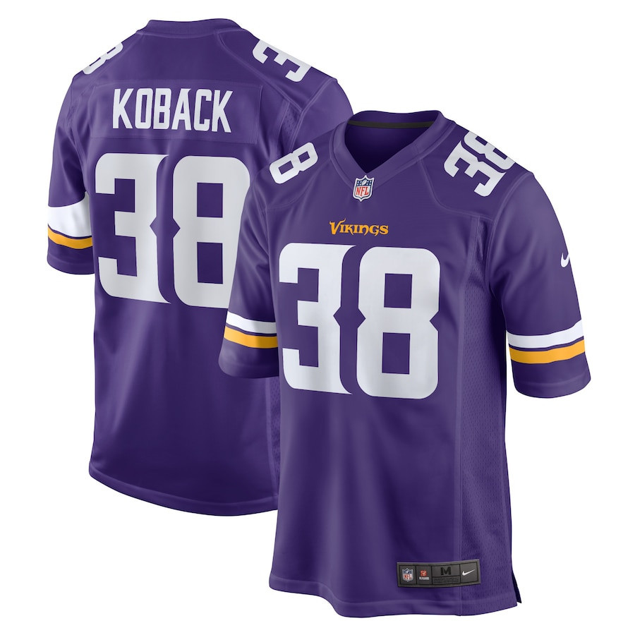 Bryant Koback Minnesota Vikings Home Game Player Stitched Jersey – Purple