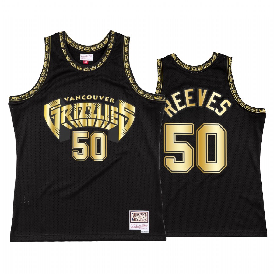 Bryant Reeves #50 Vancouver Grizzlies Throwback 90s Jersey Black