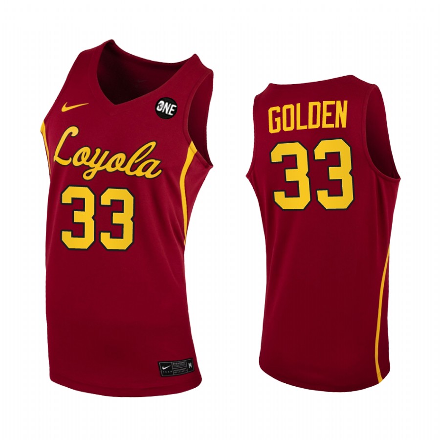 Bryce Golden Loyola Chicago Ramblers Red Jersey 2022-23 College