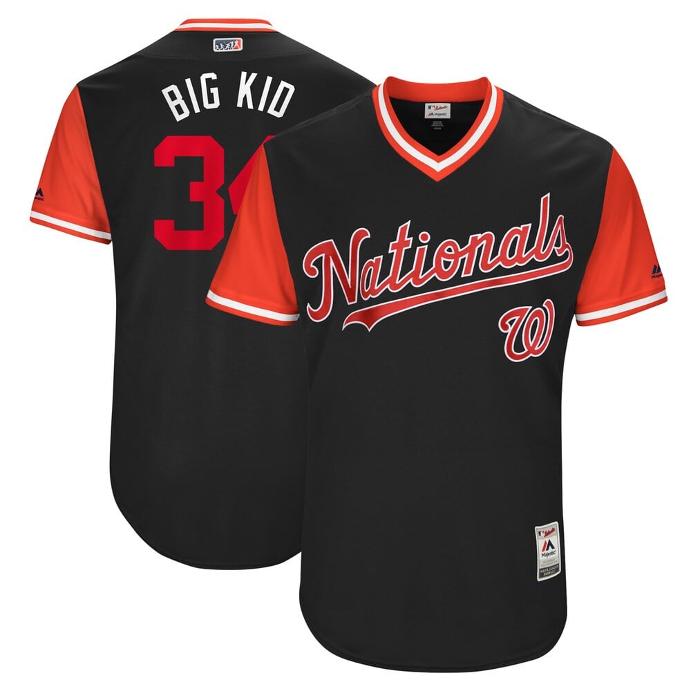 Bryce Harper “Big Kid” Washington Nationals Majestic 2017 Players Weekend Stitched Jersey – Navy