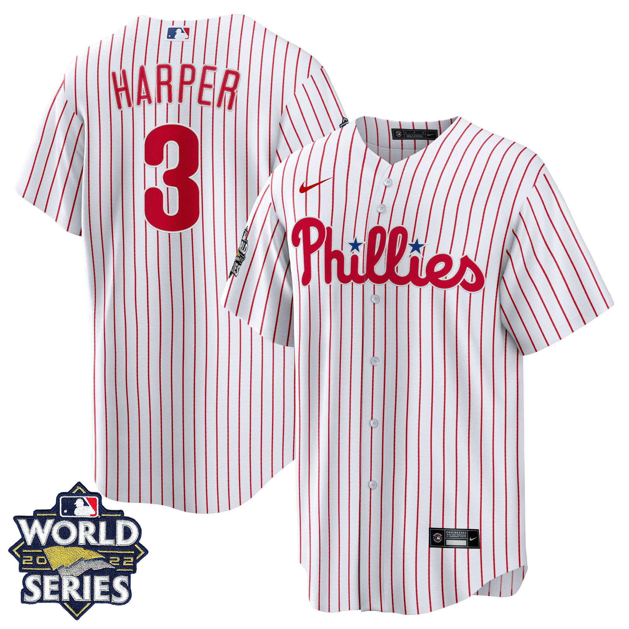 Bryce Harper Men's Philadelphia Phillies 2022 World Series Home Player Cool Base Jersey - All Stitched