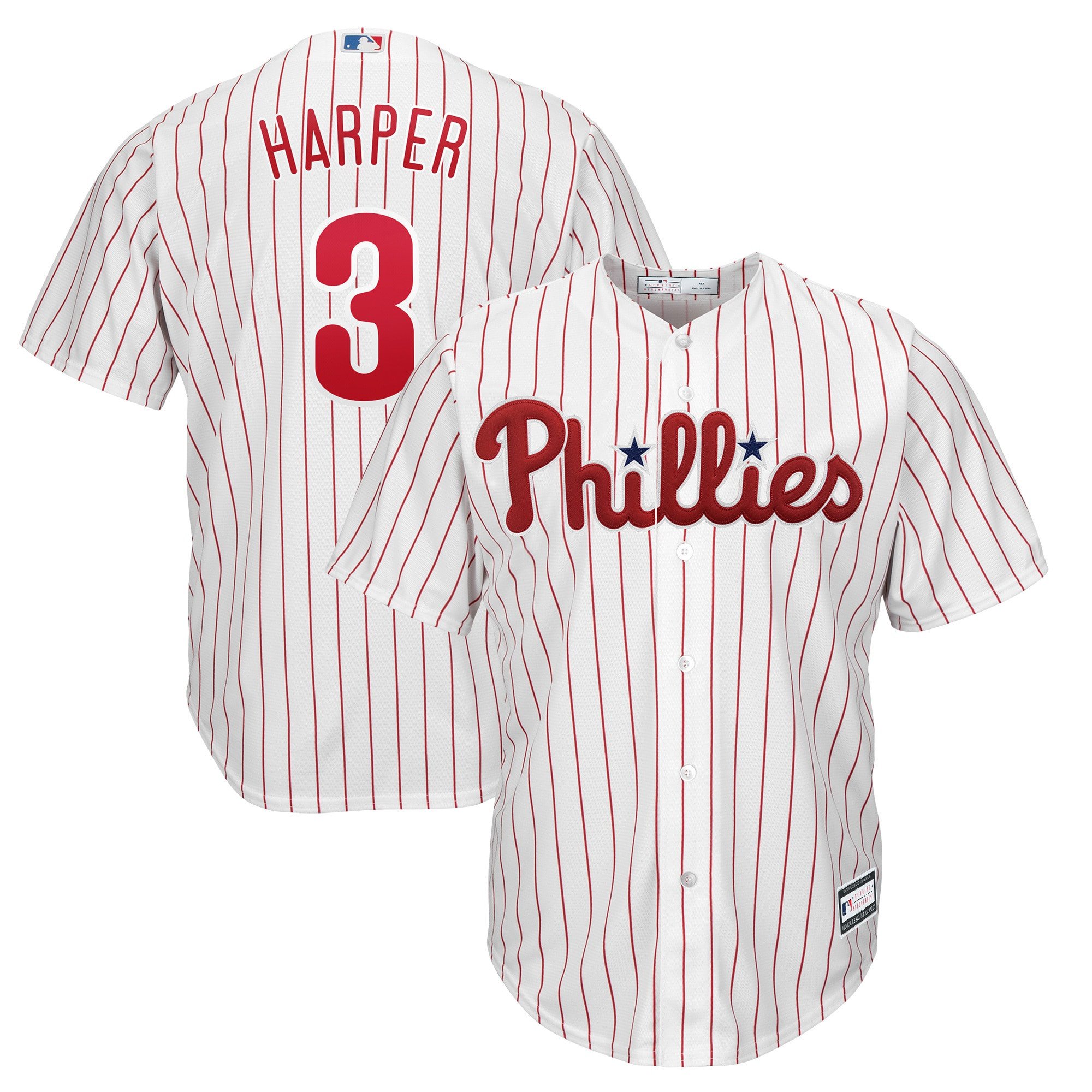 Bryce Harper Philadelphia Phillies Big And Tall  Player Stitched Jersey – White