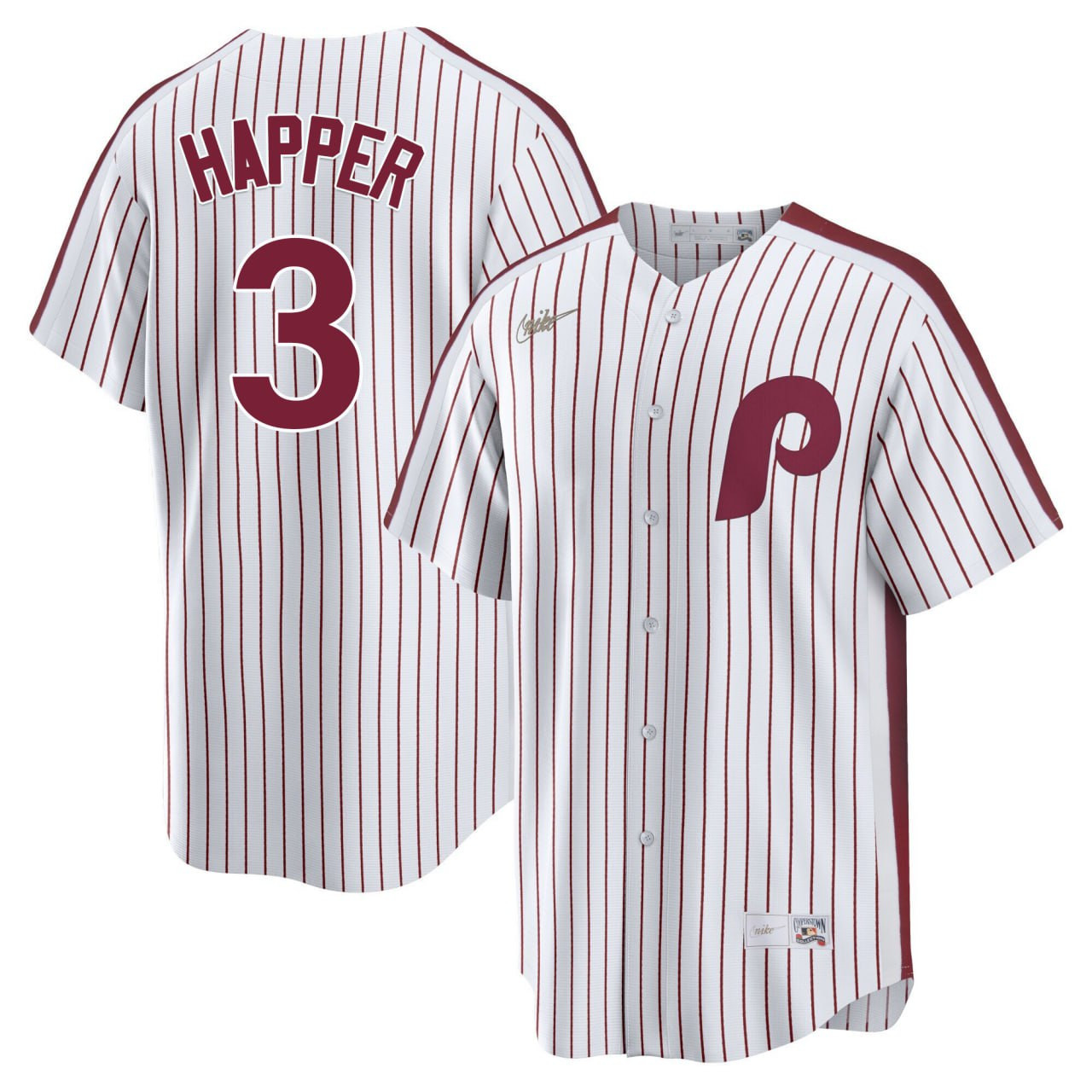 Bryce Harper Philadelphia Phillies Cooperstown White Jersey - All Stitched