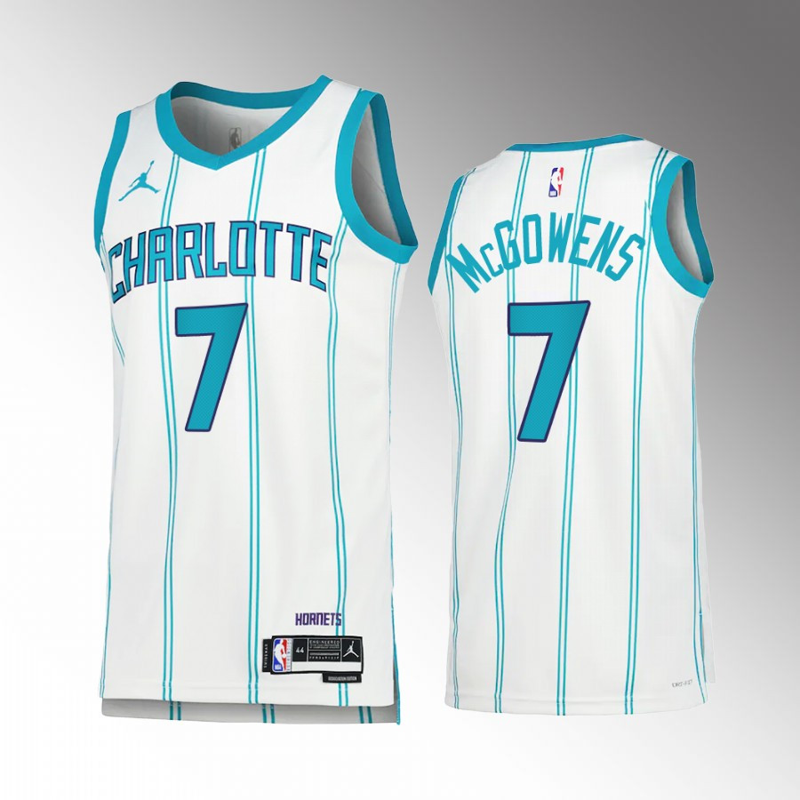 Bryce McGowens 7 2022-23 Charlotte Hornets White Association Edition Stitched Jersey Swingman