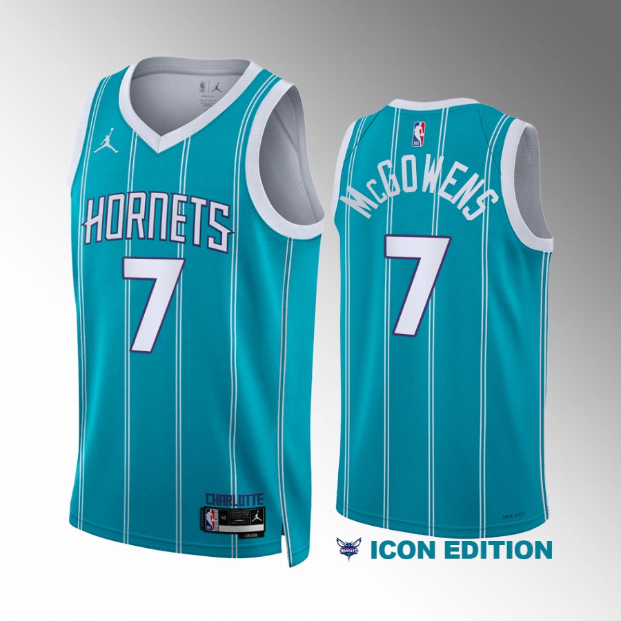 Bryce McGowens Charlotte Hornets #7 Teal Jersey 2022-23 Icon Edition Swingman