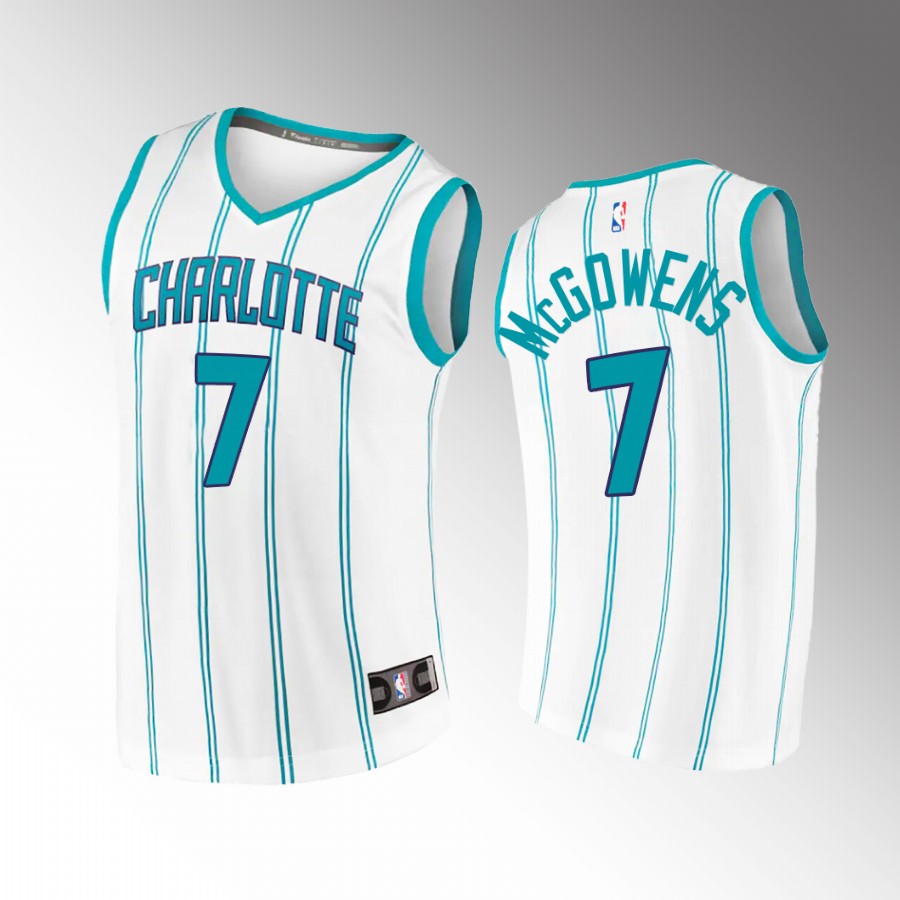 Bryce McGowens Hornets #7 White Jersey 2022-23 Association Edition