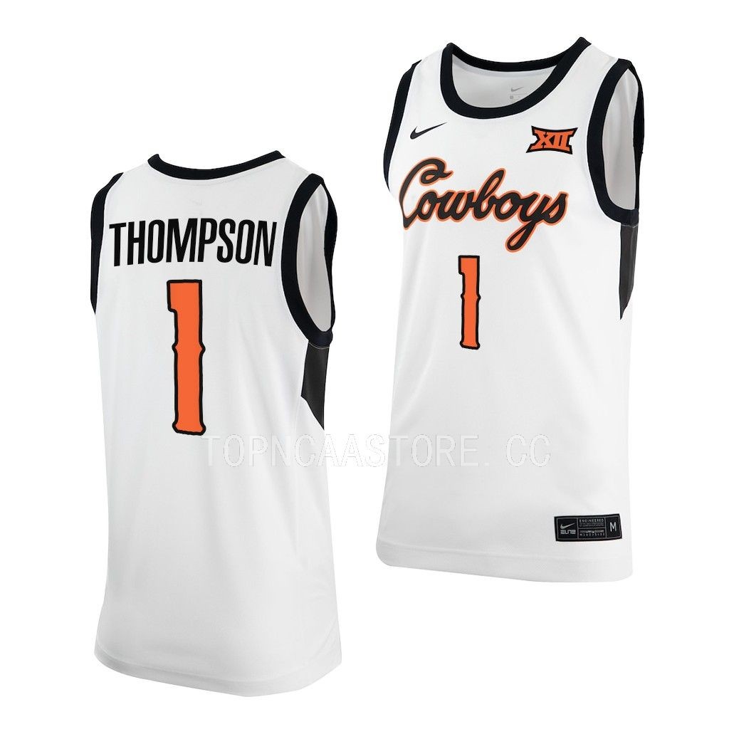 Bryce Thompson #1 Oklahoma State Cowboys Classic Jersey 2022-23 White