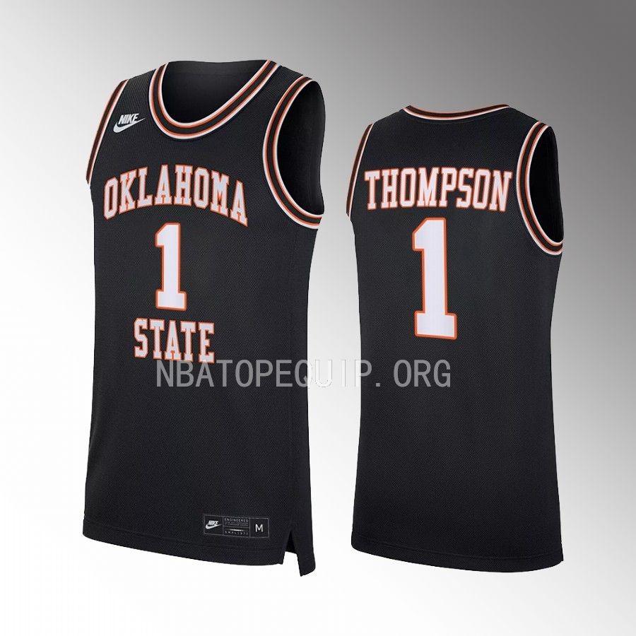 Bryce Thompson OSU Cowboys Black Jersey 2022-23 Retro