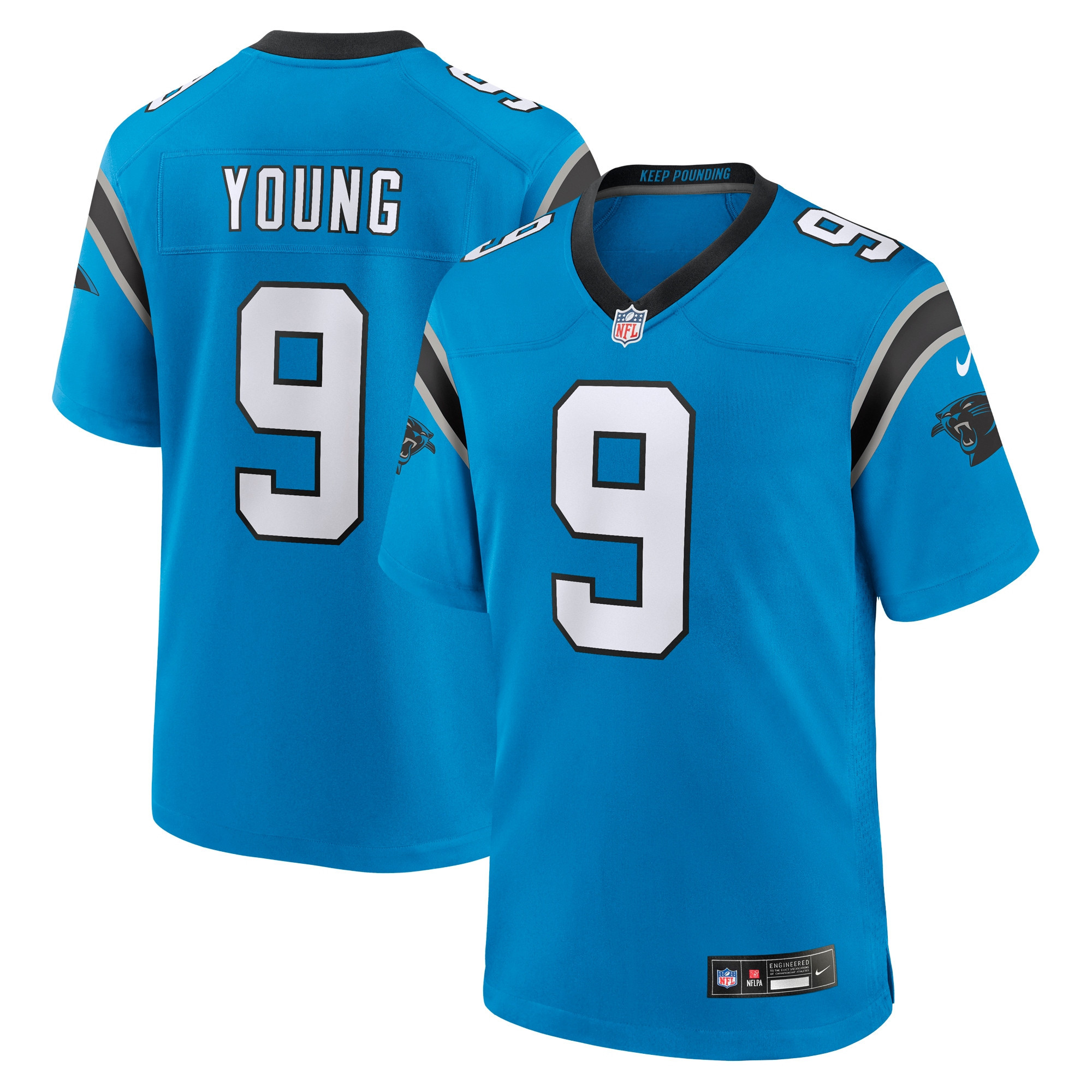 Bryce Young 9 Carolina Panthers 2023 NFL Draft Alternate Game Stitched Jersey – Blue