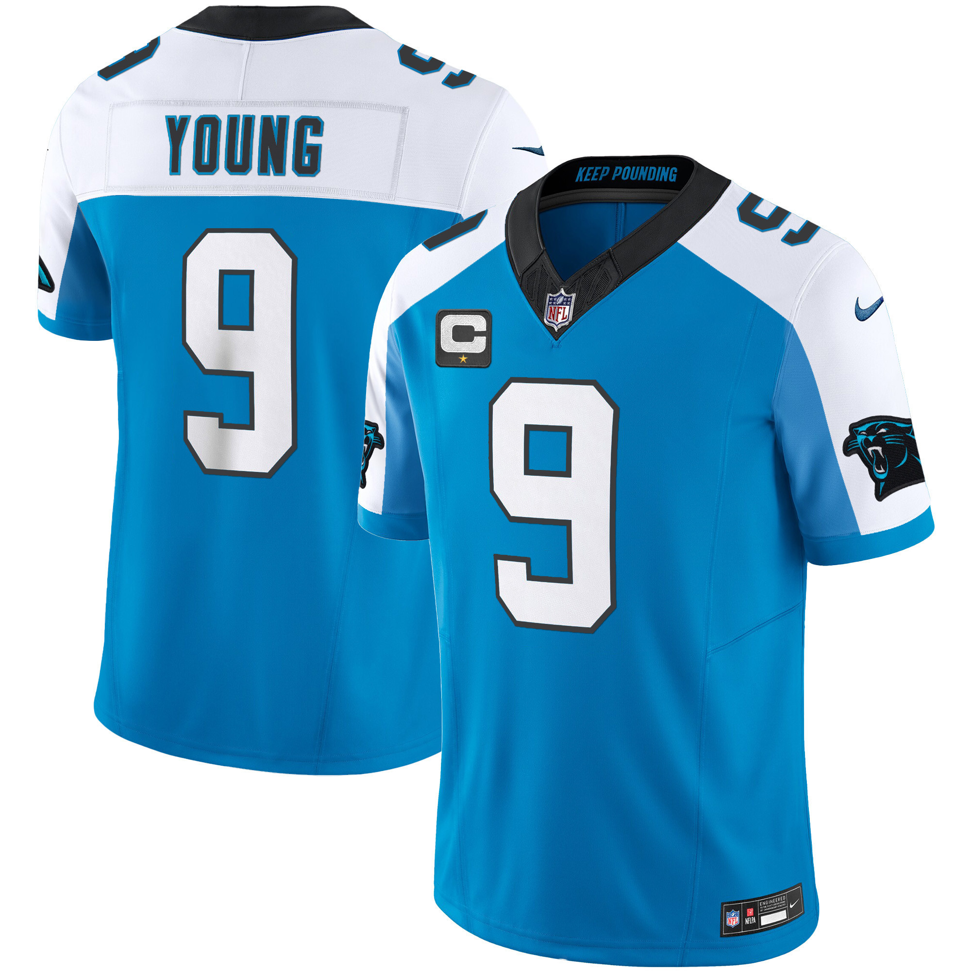 Bryce Young Men's Carolina Panthers Vapor Limited Blue Alternate Jersey - All Stitched 