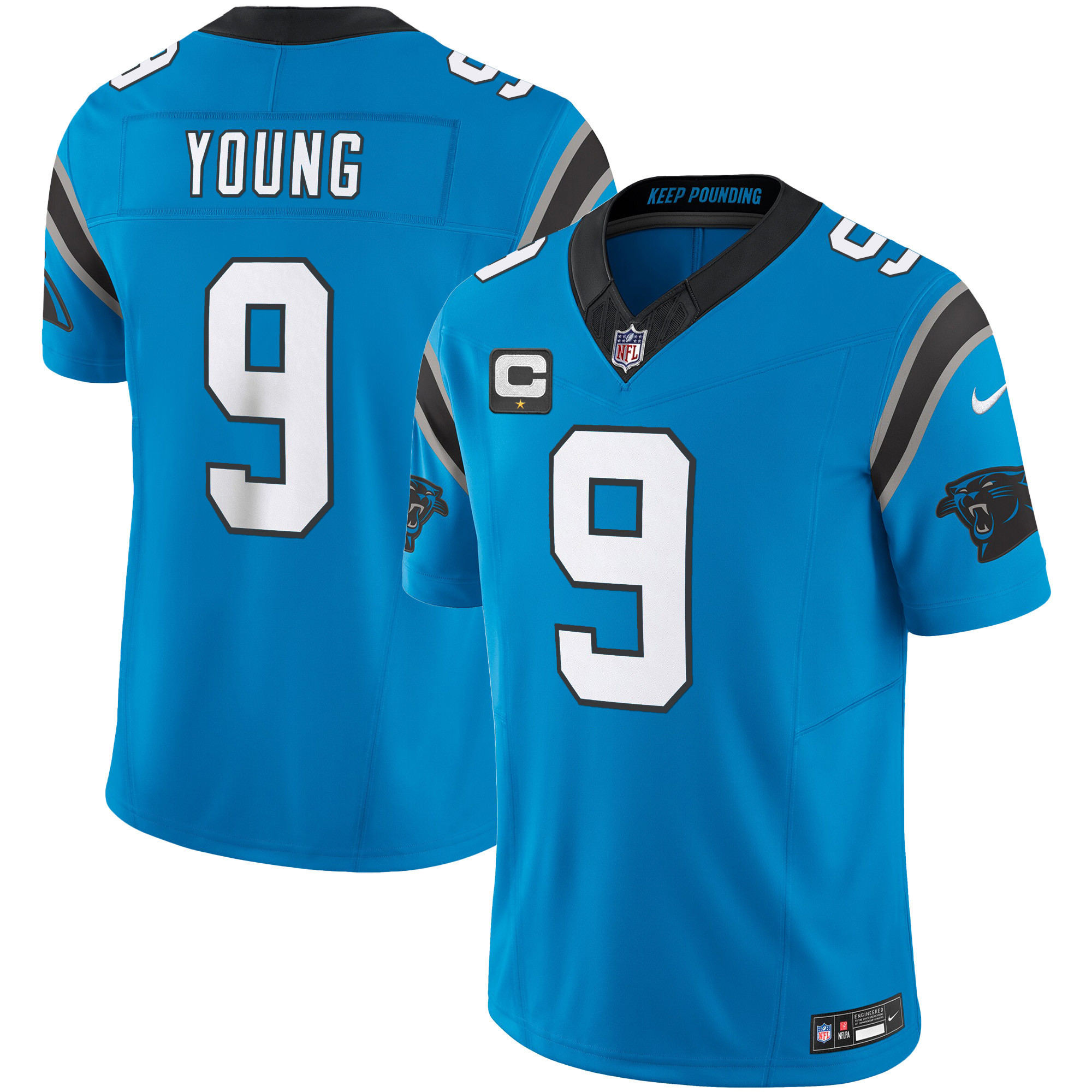 Bryce Young Men's Carolina Panthers Vapor Limited Blue Jersey - All Stitched 