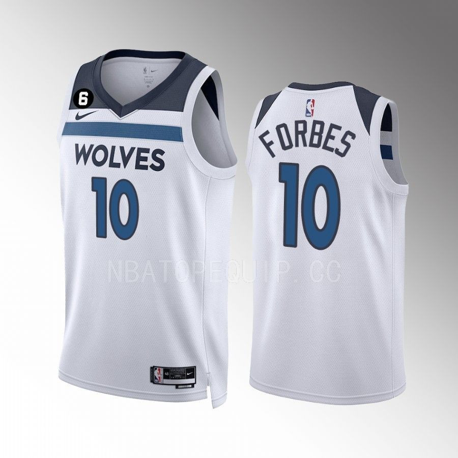 Bryn Forbes 10 Minnesota Timberwolves 2022-23 Association Edition White Men Stitched Jersey Swingman
