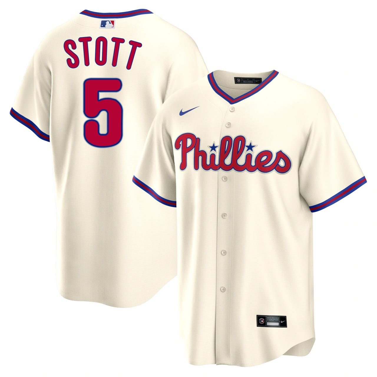Bryson Stott Philadelphia Phillies Collection Cream Jersey - All Stitched