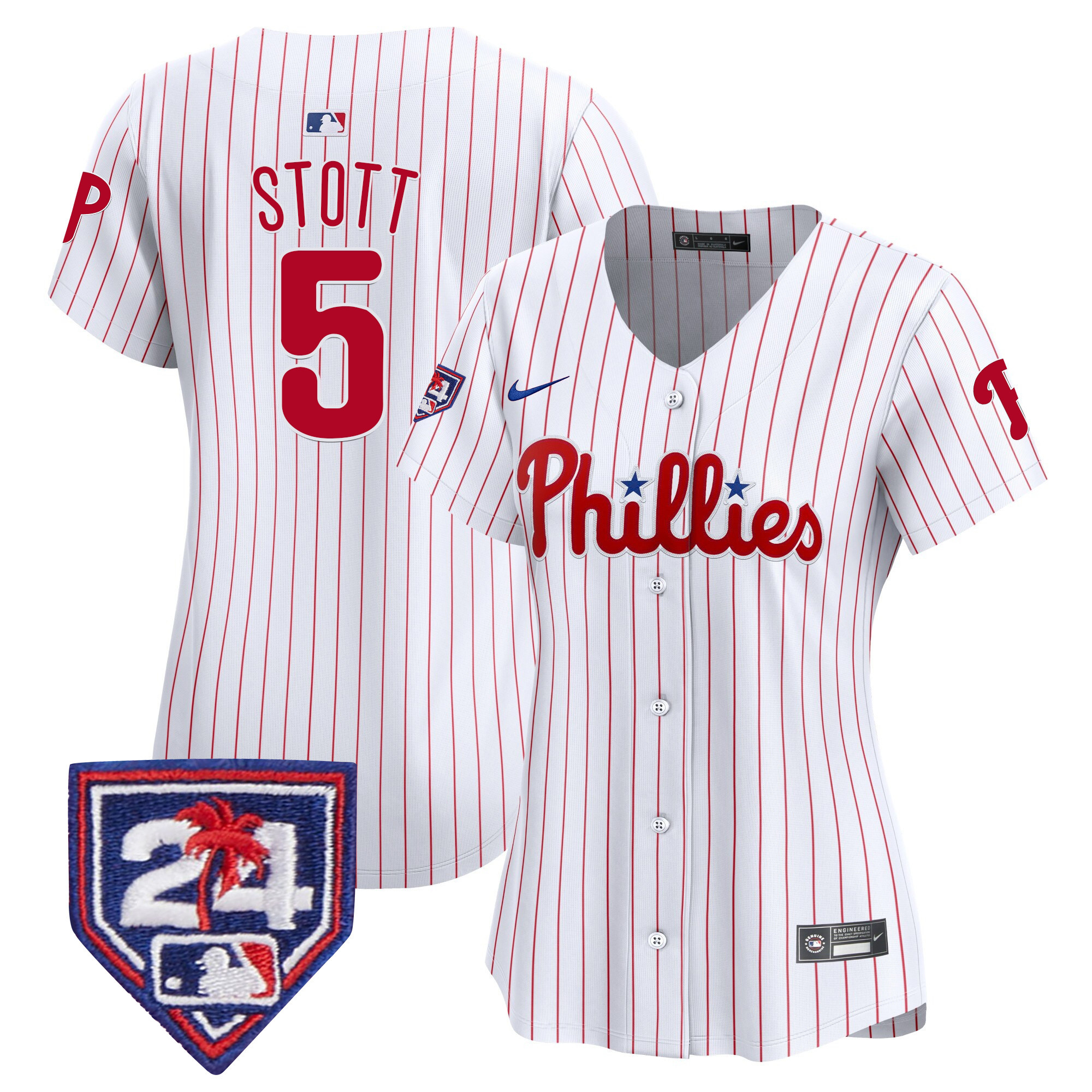 Bryson Stott Women's Philadelphia Phillies 2024 Spring Training Patch Vapor Premier Limited White Jersey - All Stitched