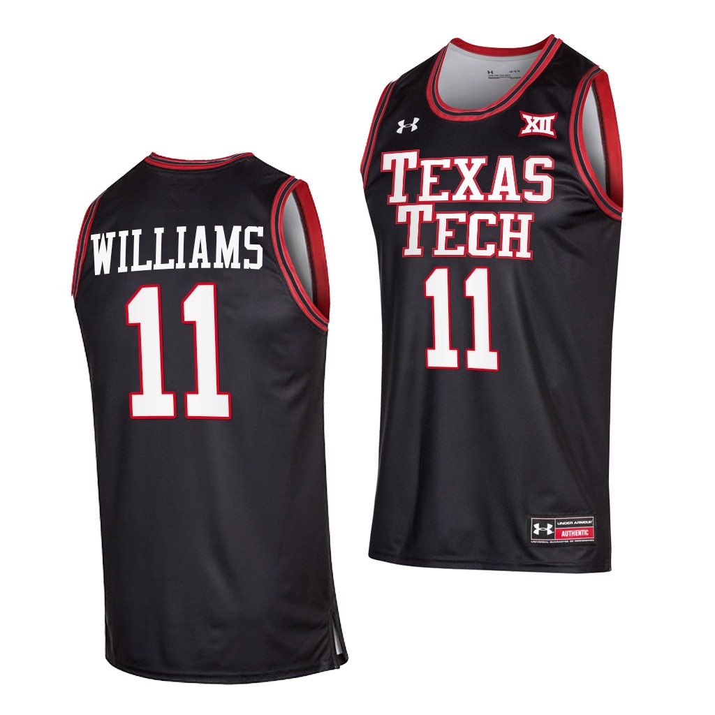 Bryson Williams #11 Texas Tech Red Raiders 2022 College Black Jersey