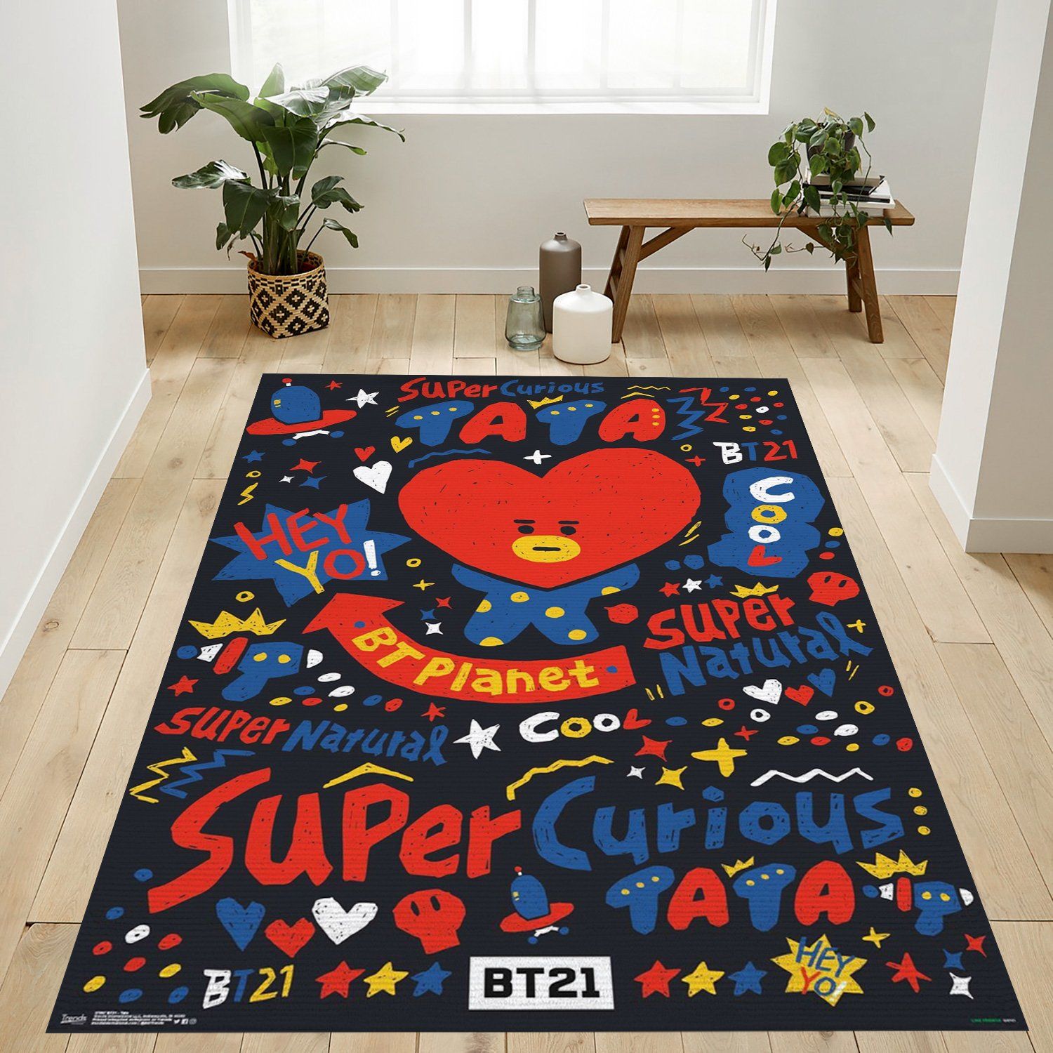 Bt21 Tata Rectangle Rug – Custom Size And Printing
