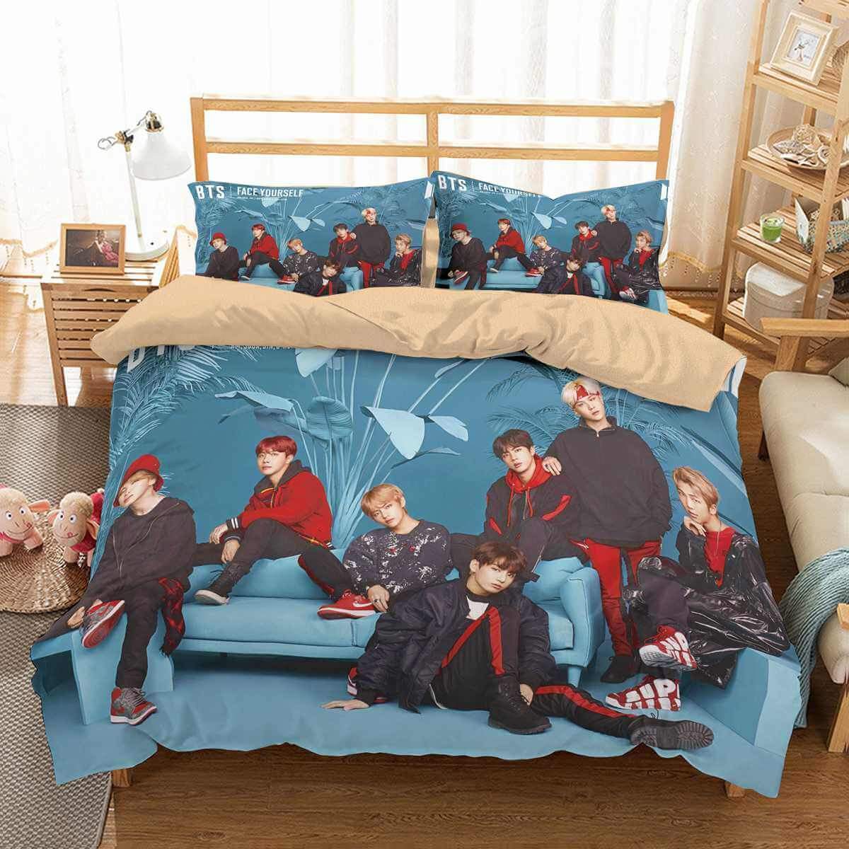 Bts 3D Customized Duvet Cover Bedding Set