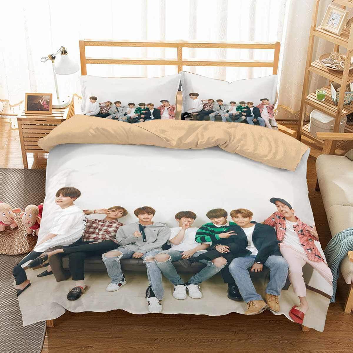 Bts 3D Customized Duvet Cover Bedding Set