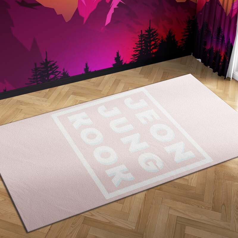 Bts Jung Kook Carpet Mock Area Rectangle Rug