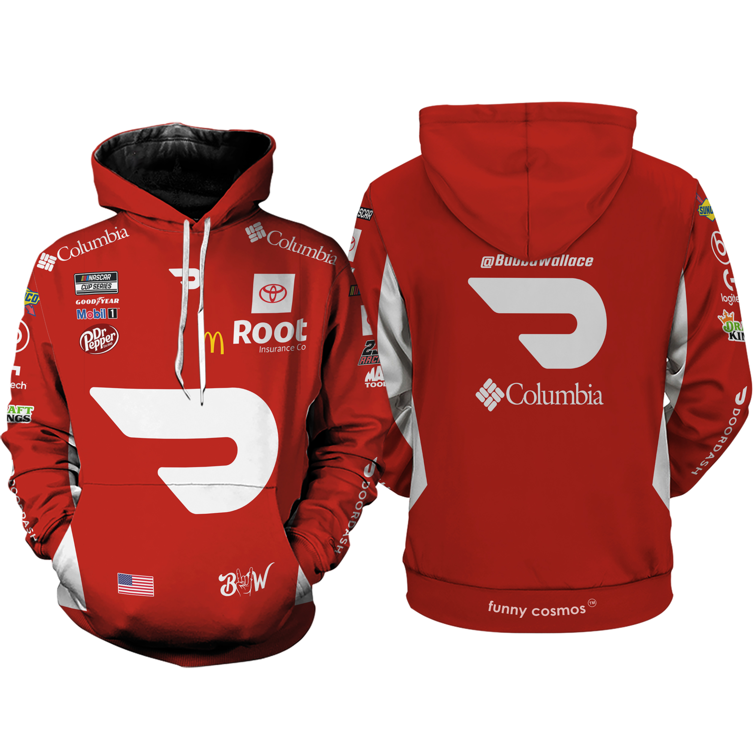 Bubba Wallace Nascar 2022 Hoodie Racing Uniform Clothes Hoodie
