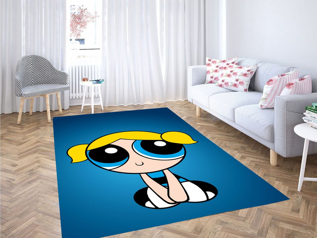 Bubbles Powerpuff Girls Living Room Modern Carpet Rectangle Rug