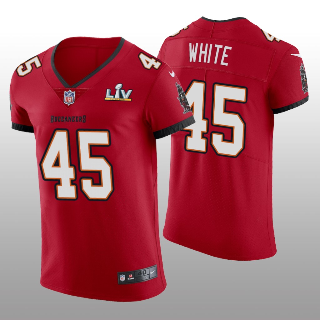 Buccaneers Devin White Red Vapor Elite Jersey Super Bowl LV