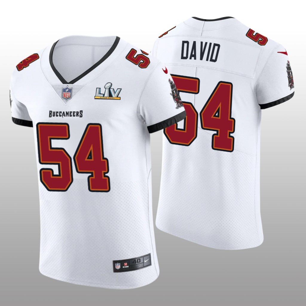 Buccaneers Lavonte David White Vapor Elite Jersey Super Bowl LV