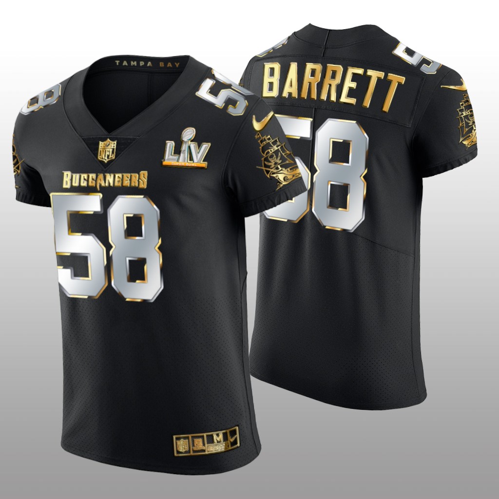 Buccaneers Shaquil Barrett Black Golden Elite Jersey Super Bowl LV