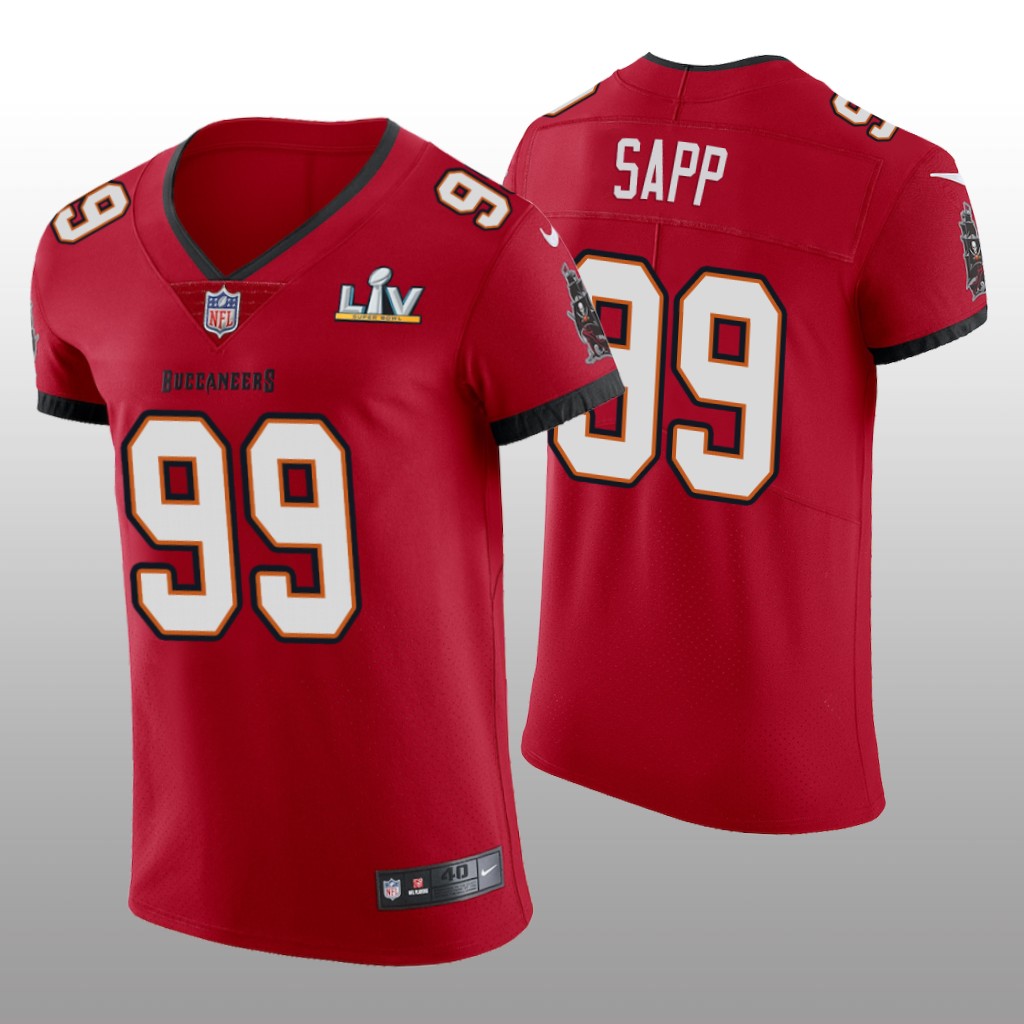 Buccaneers Warren Sapp Red Vapor Elite Jersey Super Bowl LV