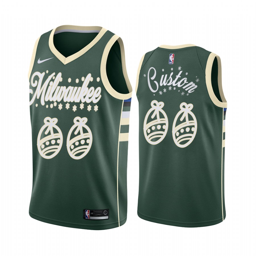 Bucks Custom 2020 Xmas Jersey Festive Special Edition Green