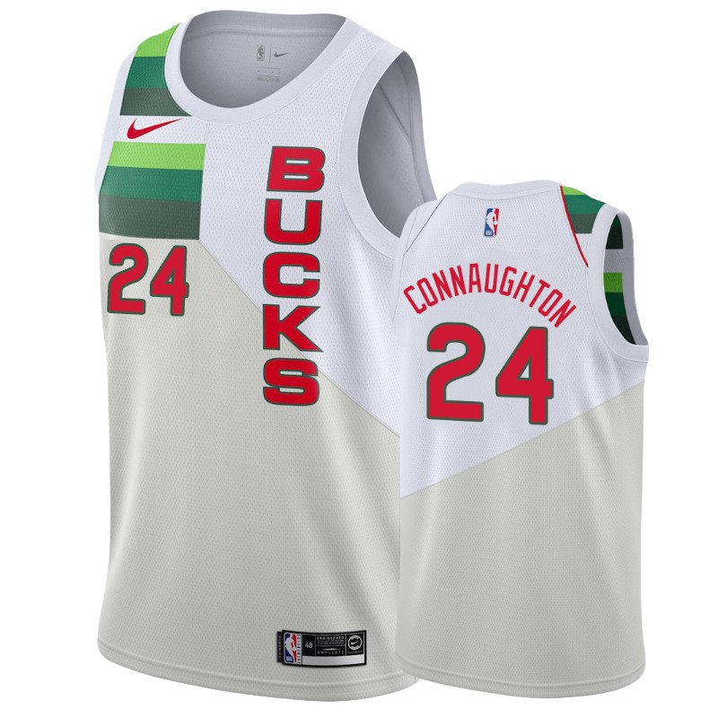 Bucks Male Pat Connaughton #24 2018-19 Earned White Jersey