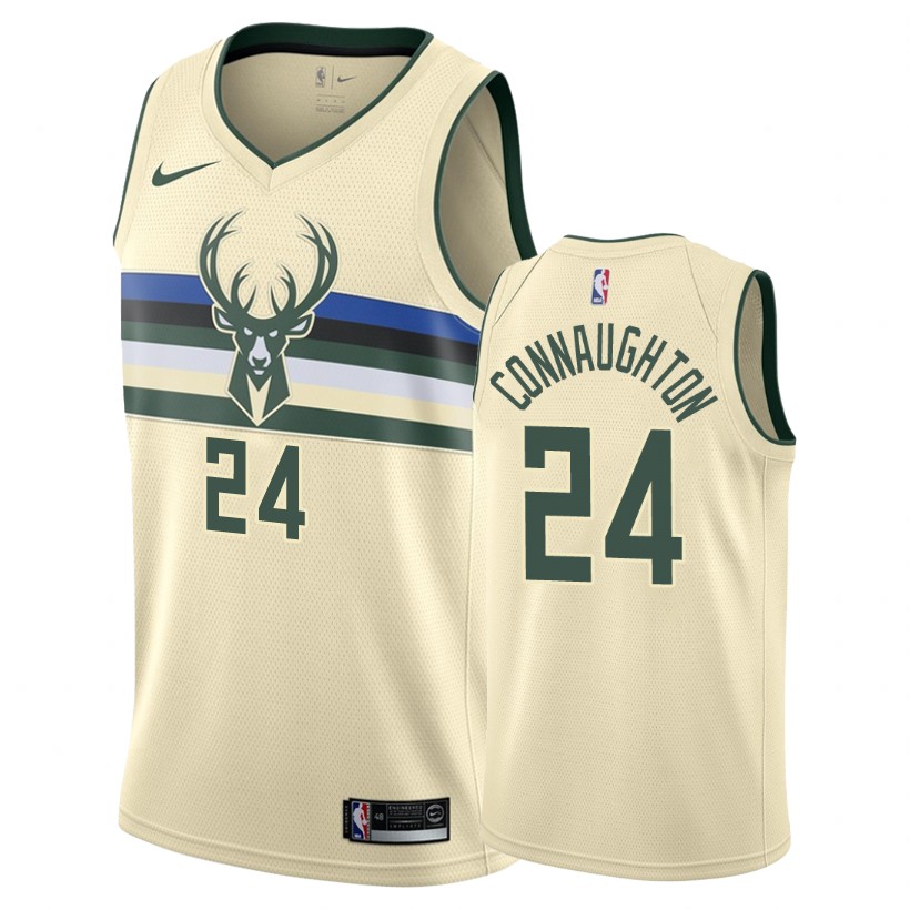 Bucks Male Pat Connaughton #24 City Cream Jersey