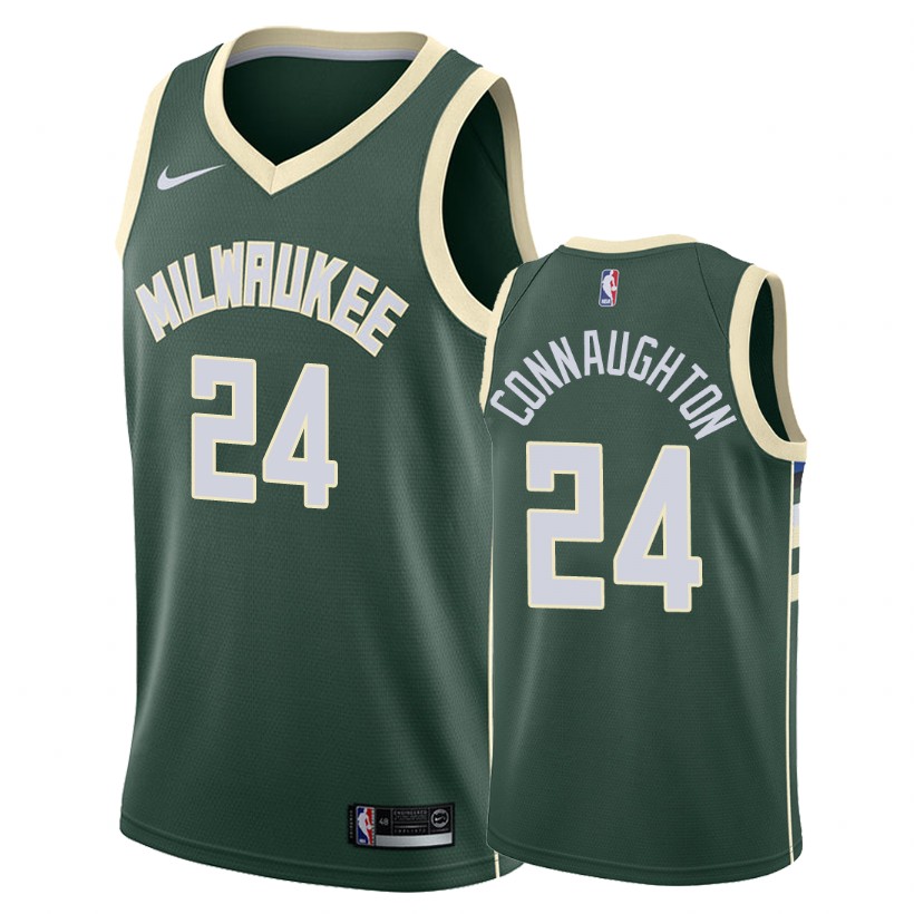 Bucks Male Pat Connaughton #24 Icon Green Jersey