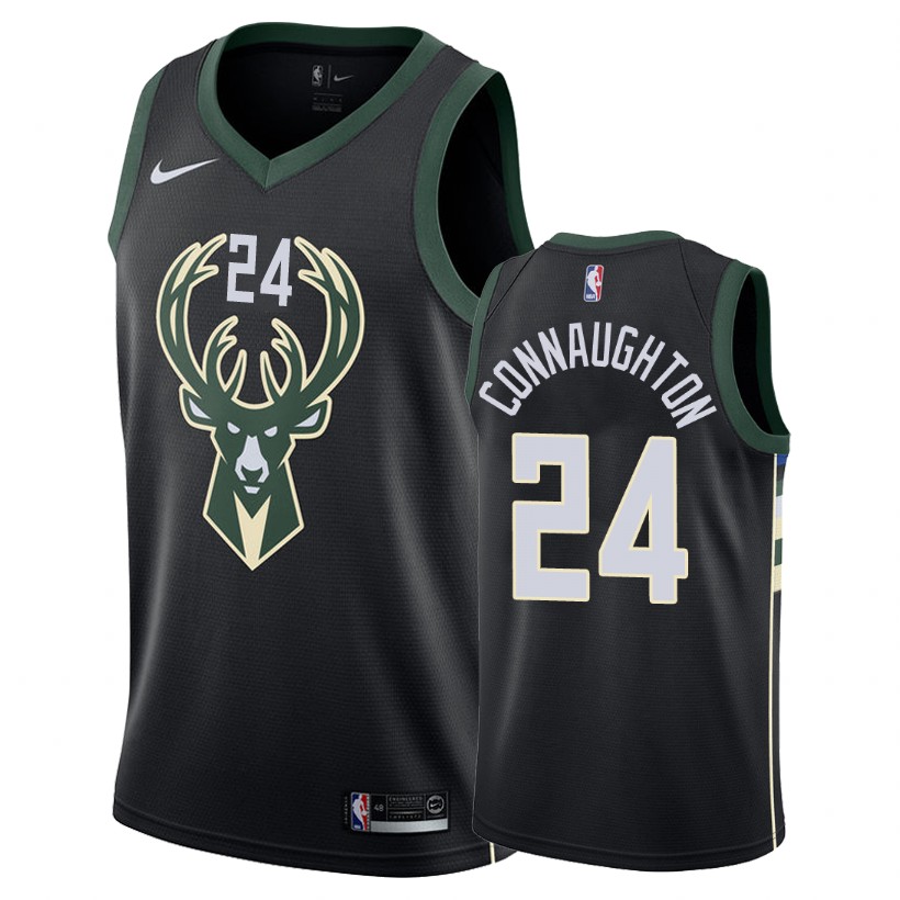 Bucks Male Pat Connaughton #24 Statement Black Jersey