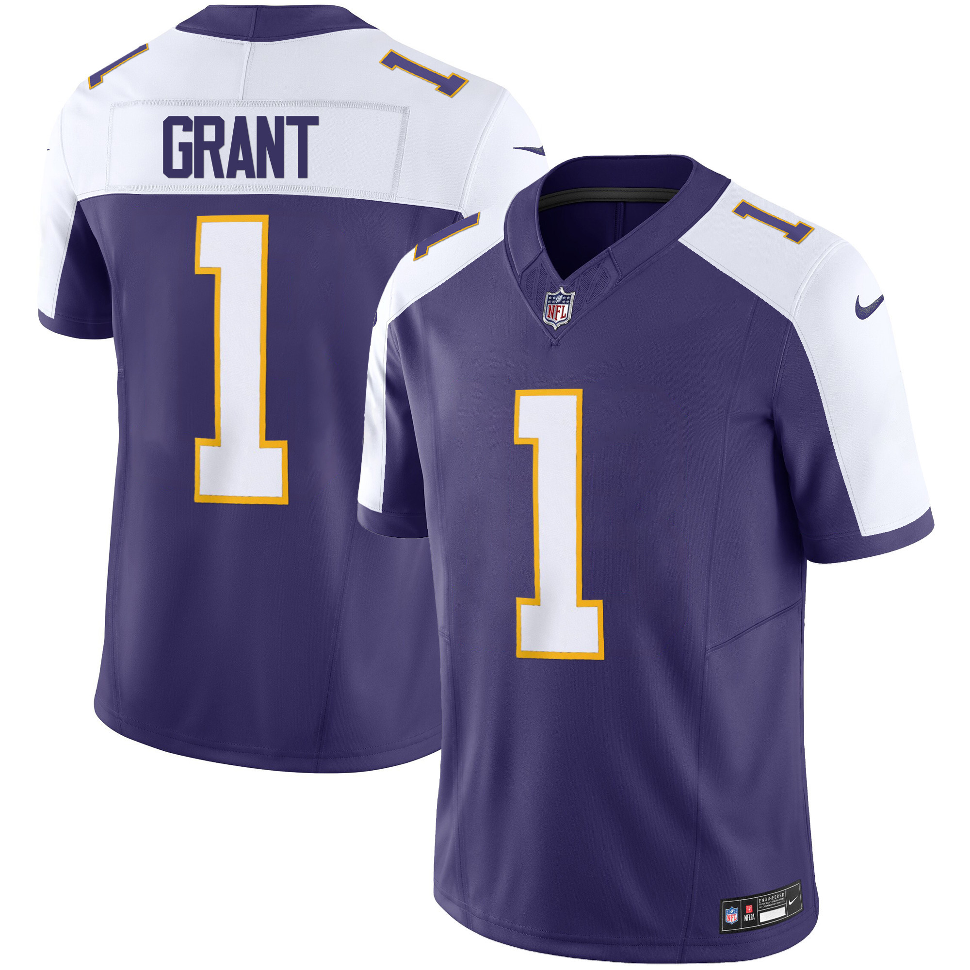 Bud Grant Men's Minnesota Vikings Classic Limited Alternate Jersey - All Stitched