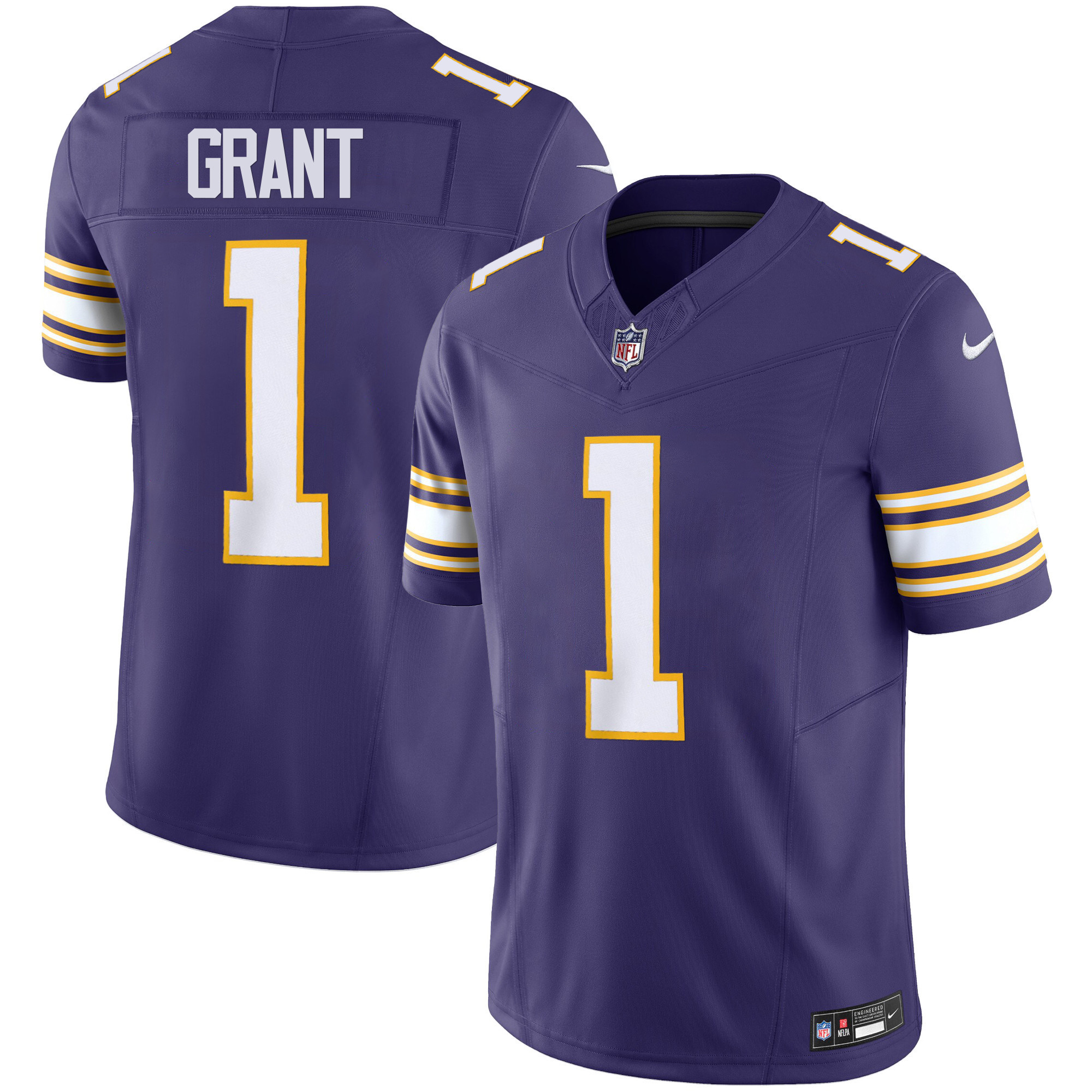 Bud Grant Men's Minnesota Vikings Classic Limited Purple Jersey - All Stitched