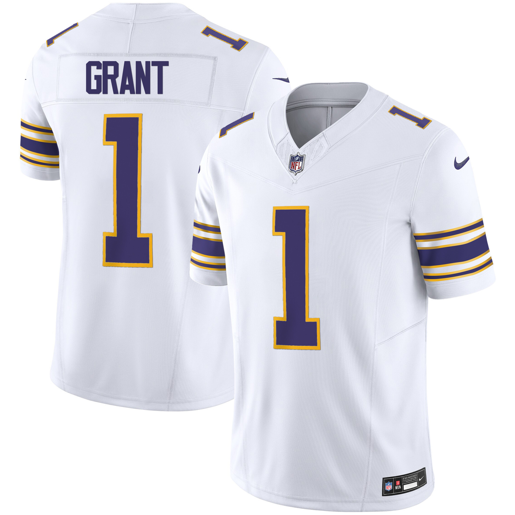 Bud Grant Men's Minnesota Vikings Classic Limited White Jersey - All Stitched