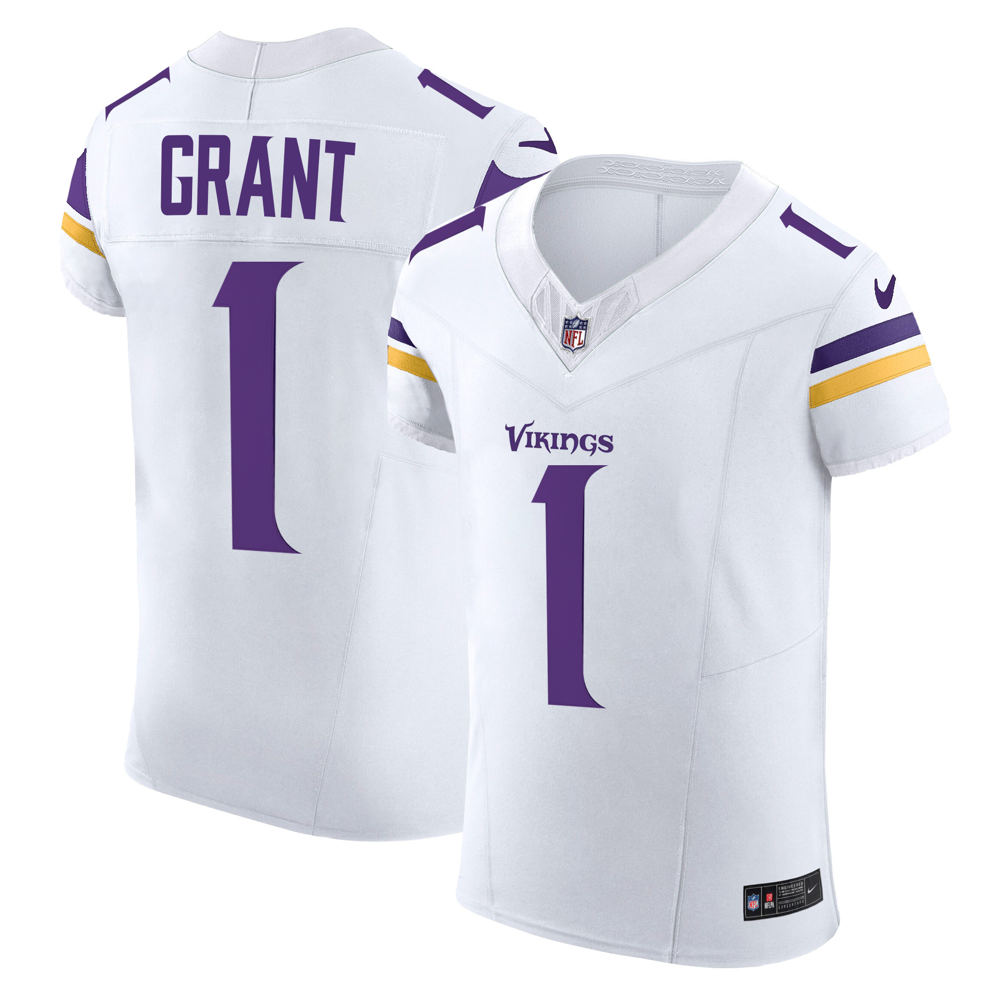 Bud Grant Men's Minnesota Vikings Vapor Elite White Jersey - All Stitched