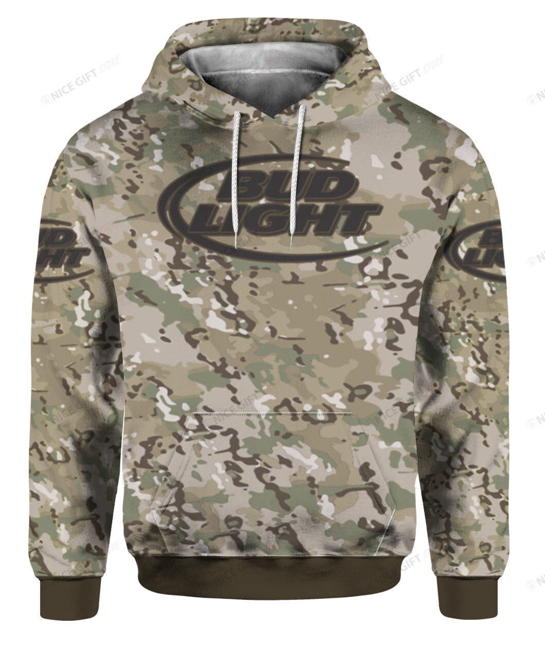 Bud Light Camouflage 3D Hoodie Gift For Fans